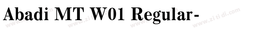 Abadi MT W01 Regular字体转换